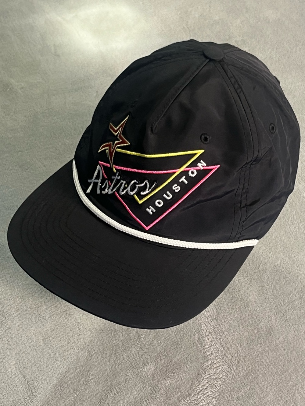 Mitchell & Ness Houston Astros Pew Pew Deadstock Snapback Cooperstown Cap Black
